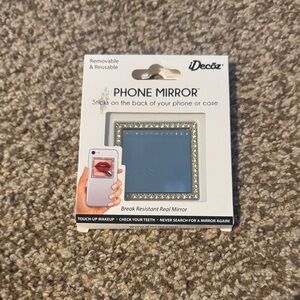 Phone Mirror - Rhinestone and gold